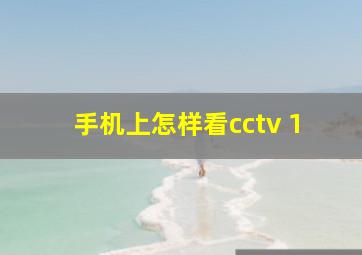 手机上怎样看cctv 1